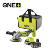 Set aku. ugaona brusilica (125mm) + punjač+ baterija 4Ah (18V ONE+™) – RYOBI RAG18125-1C40S