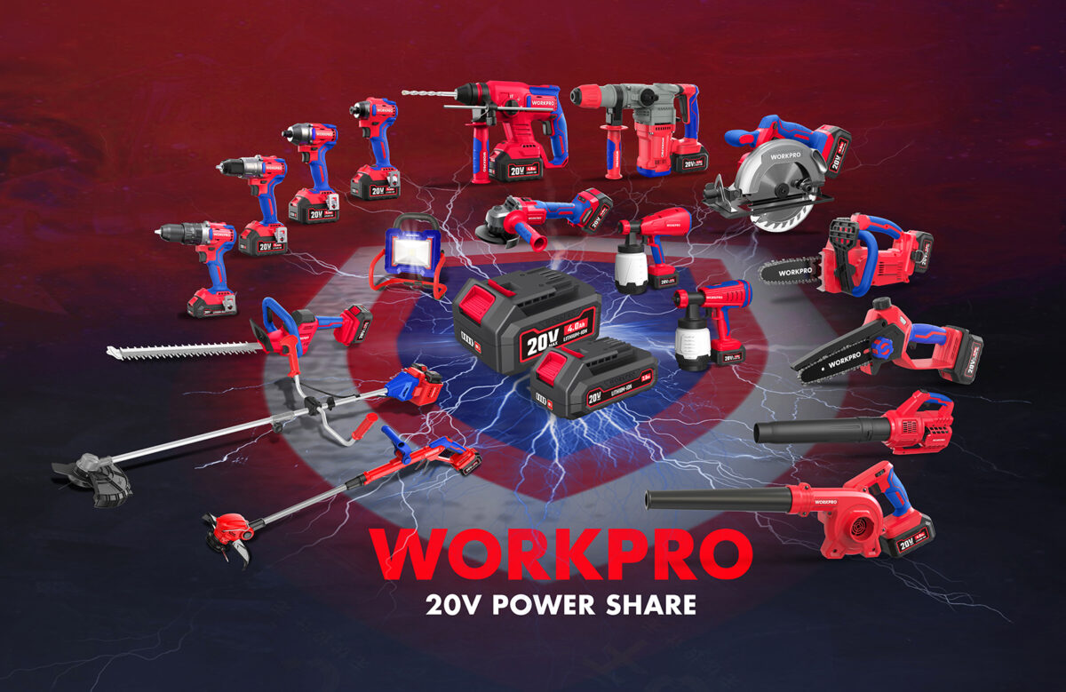 Aku. kompaktna udarna bušilica bez četkica (set), 20V (Li-Ion) – WORKPRO WP390019 - Slika 9