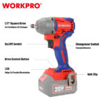 Akumulatorski udarni ključ, 20V (Li-Ion) – WORKPRO WP390200 - Slika 6