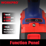 Akumulatorski udarni ključ, 20V (Li-Ion) – WORKPRO WP390200 - Slika 3