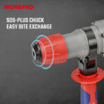 Aku. čekić-bušilica SDS+ (bez četkica), 20V – WORKPRO WP390306 - Slika 5