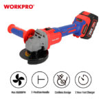 Aku. ugaona brusilica bez četkica 125mm, 20V – WORKPRO WP392004 - Slika 2
