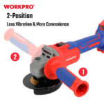 Aku. ugaona brusilica bez četkica 125mm, 20V – WORKPRO WP392004 - Slika 6