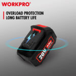 Baterija 20V MAX (Li-Ion) od 4,0 Ah – WORKPRO WP395002 - Slika 4