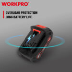 Baterija 20V MAX (Li-Ion) od 2,0 Ah – WORKPRO WP395003 - Slika 4