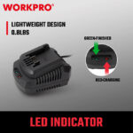Punjač baterija 2,4A (20V) – WORKPRO WP396000 - Slika 3