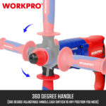 Udarna čekić bušilica SDS-Plus, 800W – WORKPRO WP470400 - Slika 6