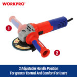 Električna ugaona brusilica 850W (sa regulacijom brzine), 125 mm – WORKPRO WP472049 - Slika 4