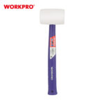Čekić gumeni (BELI) sa plastičnom drškom, 450g – WORKPRO WP241040 - Slika 2