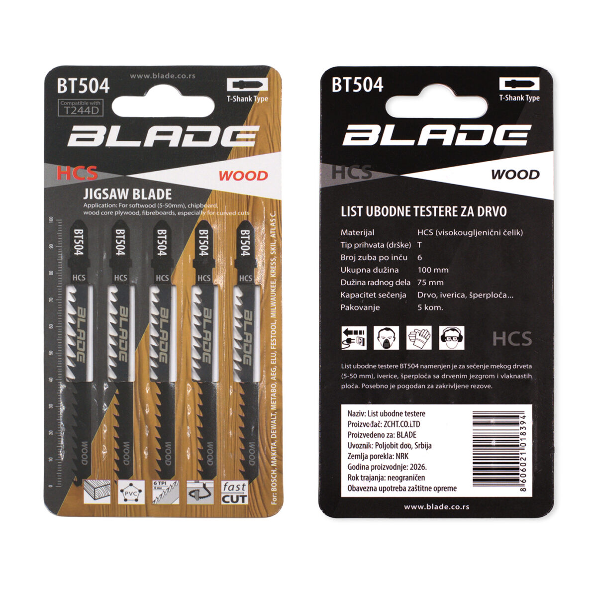 Listovi ubodne testere za drvo – BLADE BT504 - Slika 4
