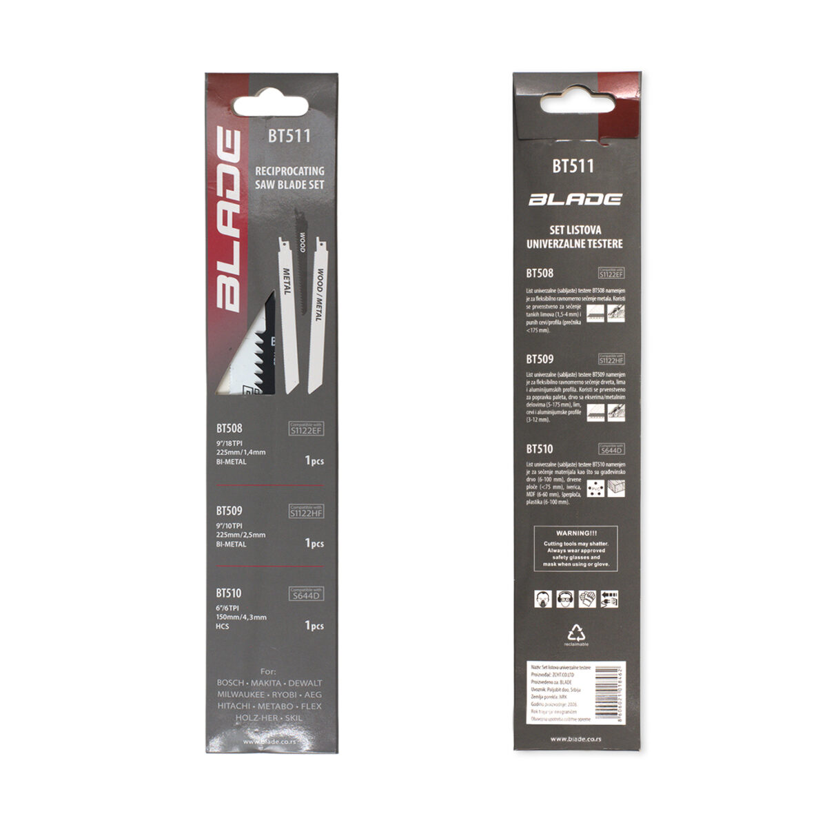 Listovi univerzalne testere (lisičji rep), set 3/1 – BLADE BT511 - Slika 5